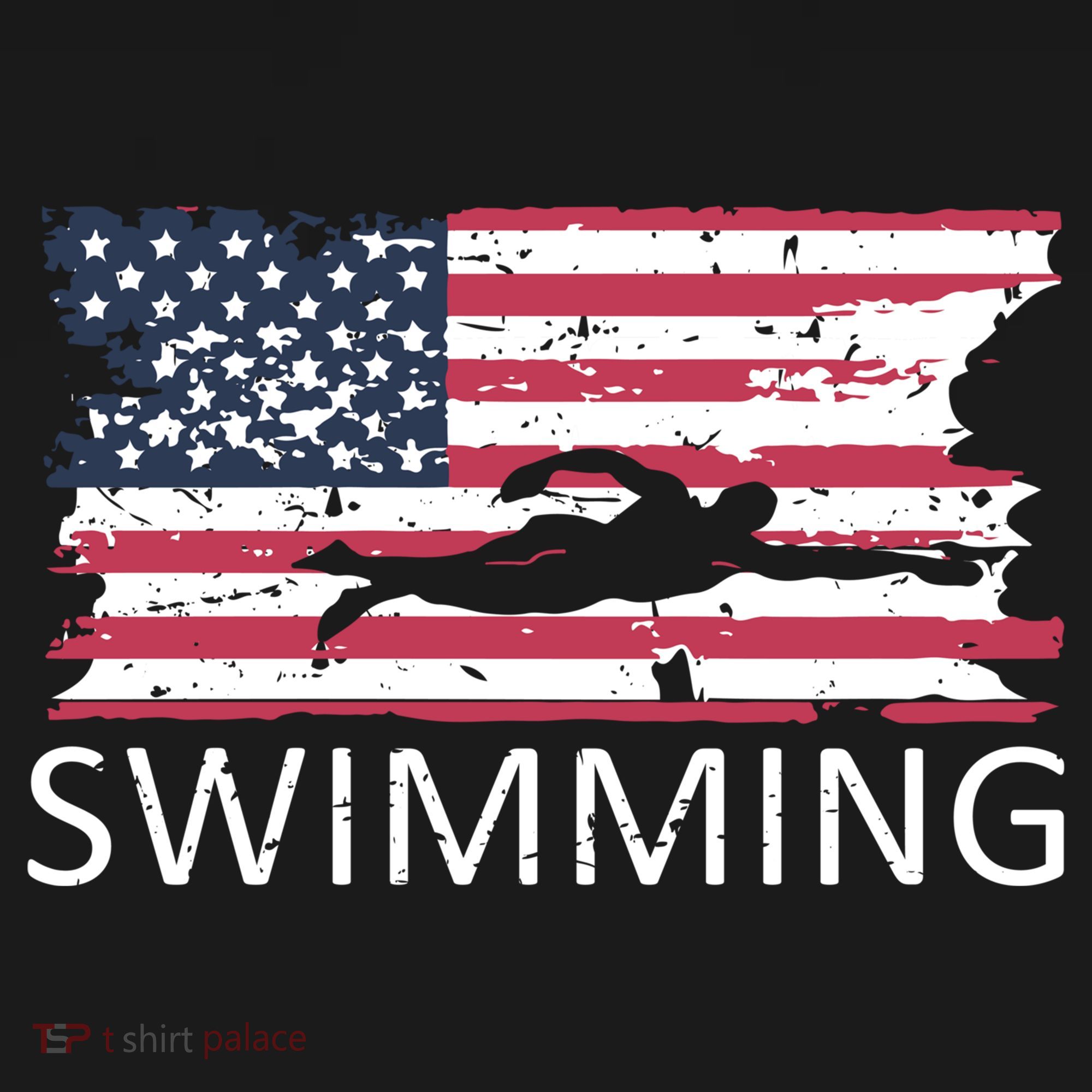 Usa Swimming Gift Distressed Us Flag Swimming Hoody Women's Hoodie