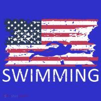 Usa Swimming Gift Distressed Us Flag Swimming Hoody Women's Tank Top thumb 5