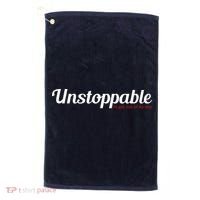 Unstoppable So get out of my way Inspirational Golf Towel thumb 0