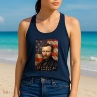 Ulysses S. Grant 18th President Of The United States Portrait Women's Tank Top thumb 2