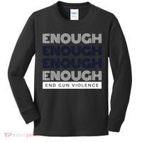 Uvalde Stop Gun Violence Enough End Gun Violence Kids Long Sleeve Shirt thumb 0