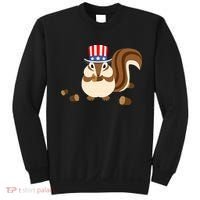 Uncle Sam Hat Art Funny 4th of July Patriotic Chipmunk Sweatshirt thumb 0