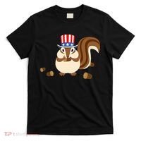 Uncle Sam Hat Art Funny 4th of July Patriotic Chipmunk T-Shirt thumb 0