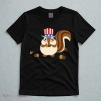 Uncle Sam Hat Art Funny 4th of July Patriotic Chipmunk T-Shirt thumb 5