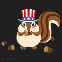 Uncle Sam Hat Art Funny 4th of July Patriotic Chipmunk Beanie thumb 2
