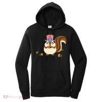 Uncle Sam Hat Art Funny 4th of July Patriotic Chipmunk Women's Hoodie thumb 0