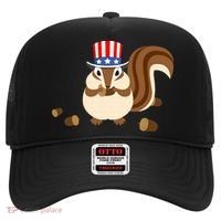 Uncle Sam Hat Art Funny 4th of July Patriotic Chipmunk Hat thumb 0