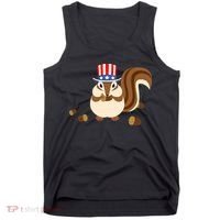 Uncle Sam Hat Art Funny 4th of July Patriotic Chipmunk Tank Top thumb 0