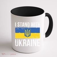 Ukrainians Support I Stand With Ukraine Flag Tees Cool Gift Coffee Mug thumb 1