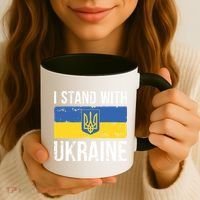 Ukrainians Support I Stand With Ukraine Flag Tees Cool Gift Coffee Mug thumb 3