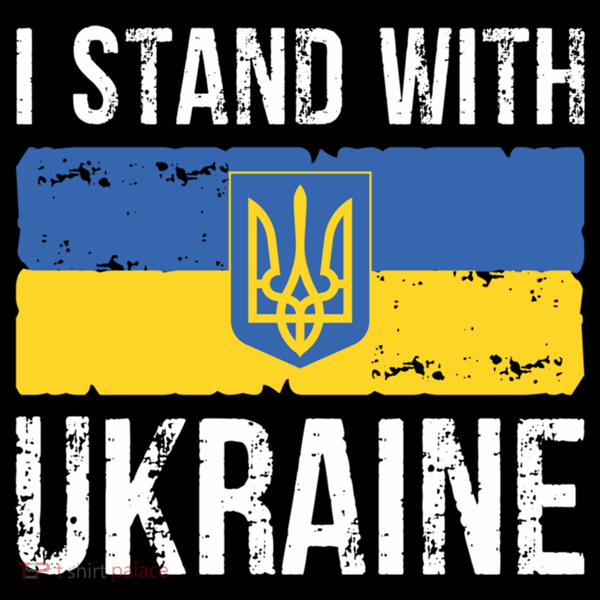 Ukrainians Support I Stand With Ukraine Flag Tees Cool Gift Women's Hoodie