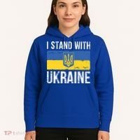 Ukrainians Support I Stand With Ukraine Flag Tees Cool Gift Hoodie thumb 5