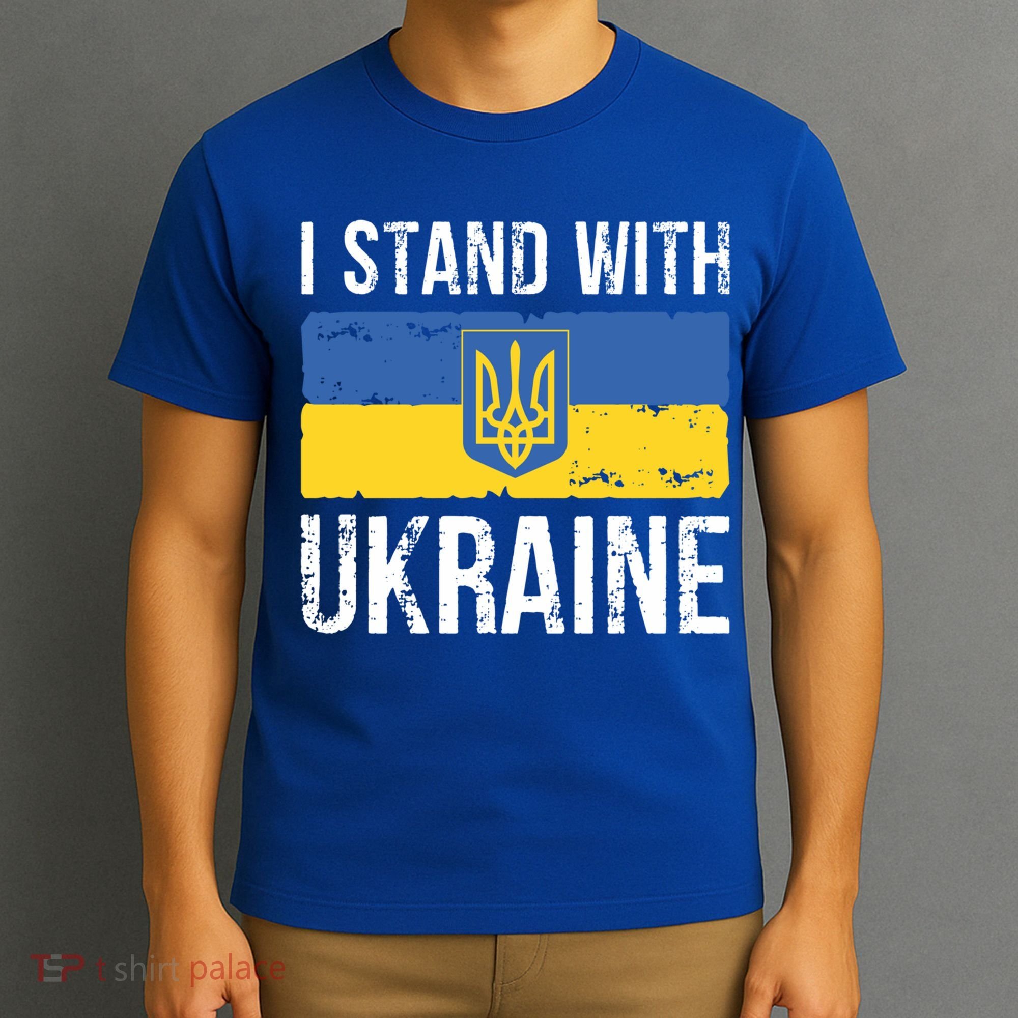 Ukrainians Support I Stand With Ukraine Flag Tees Cool Gift T-Shirt