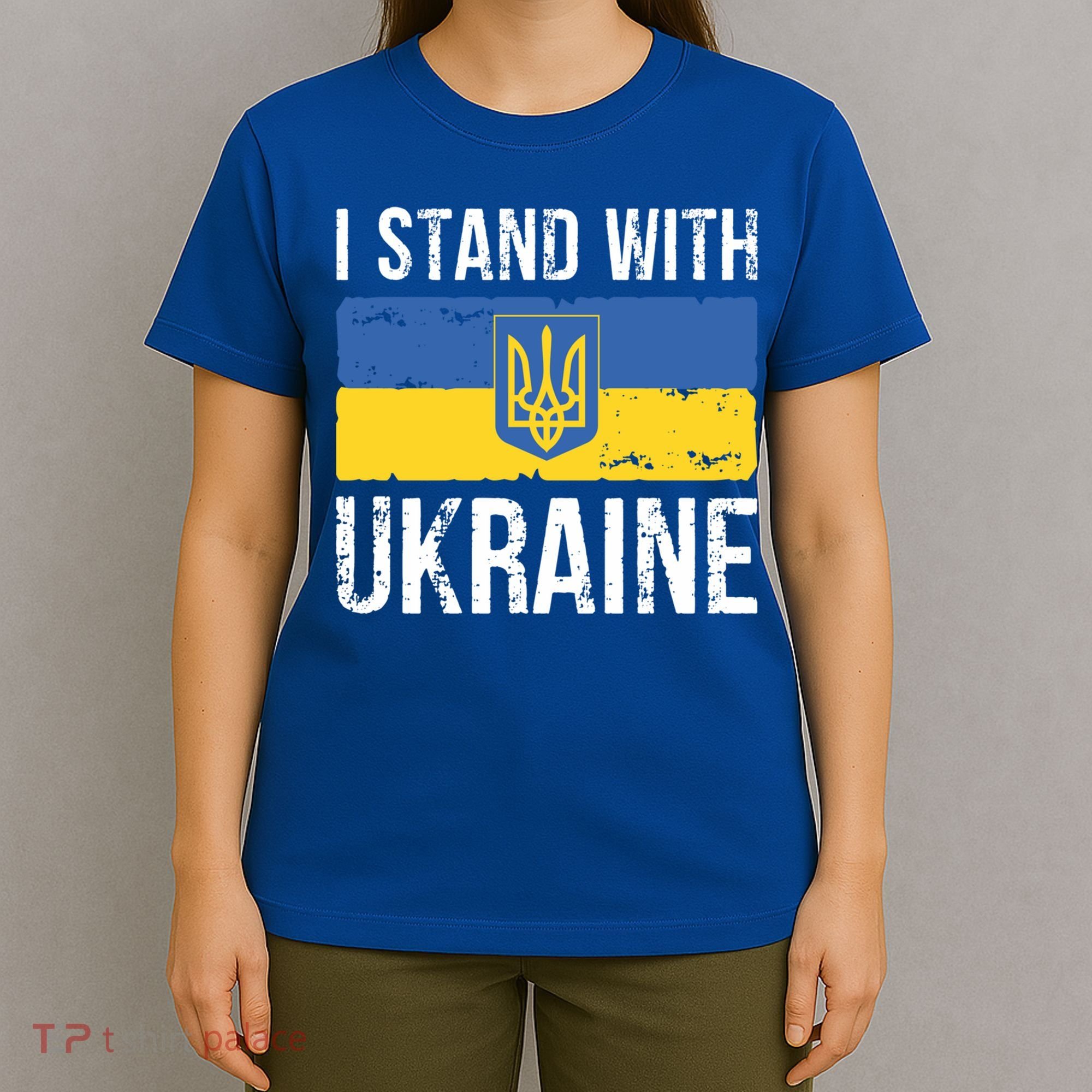 Ukrainians Support I Stand With Ukraine Flag Tees Cool Gift T-Shirt
