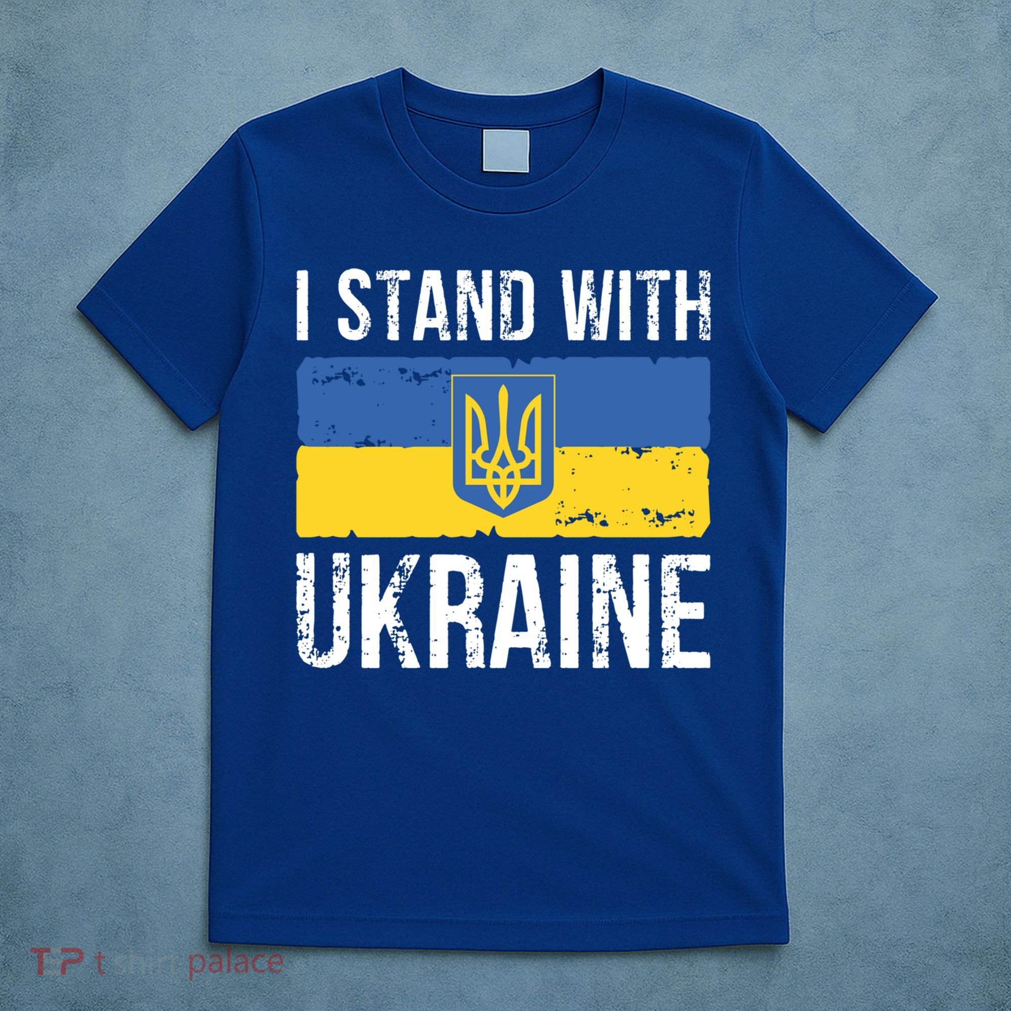Ukrainians Support I Stand With Ukraine Flag Tees Cool Gift T-Shirt