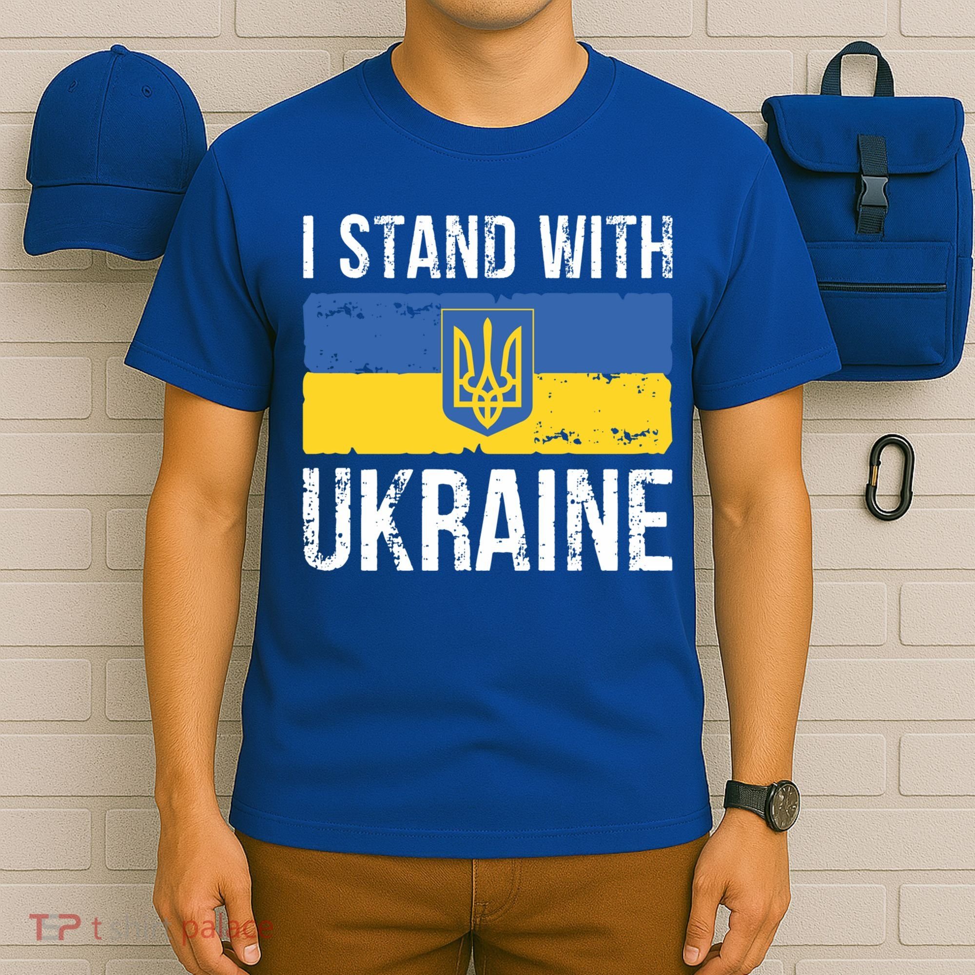 Ukrainians Support I Stand With Ukraine Flag Tees Cool Gift T-Shirt