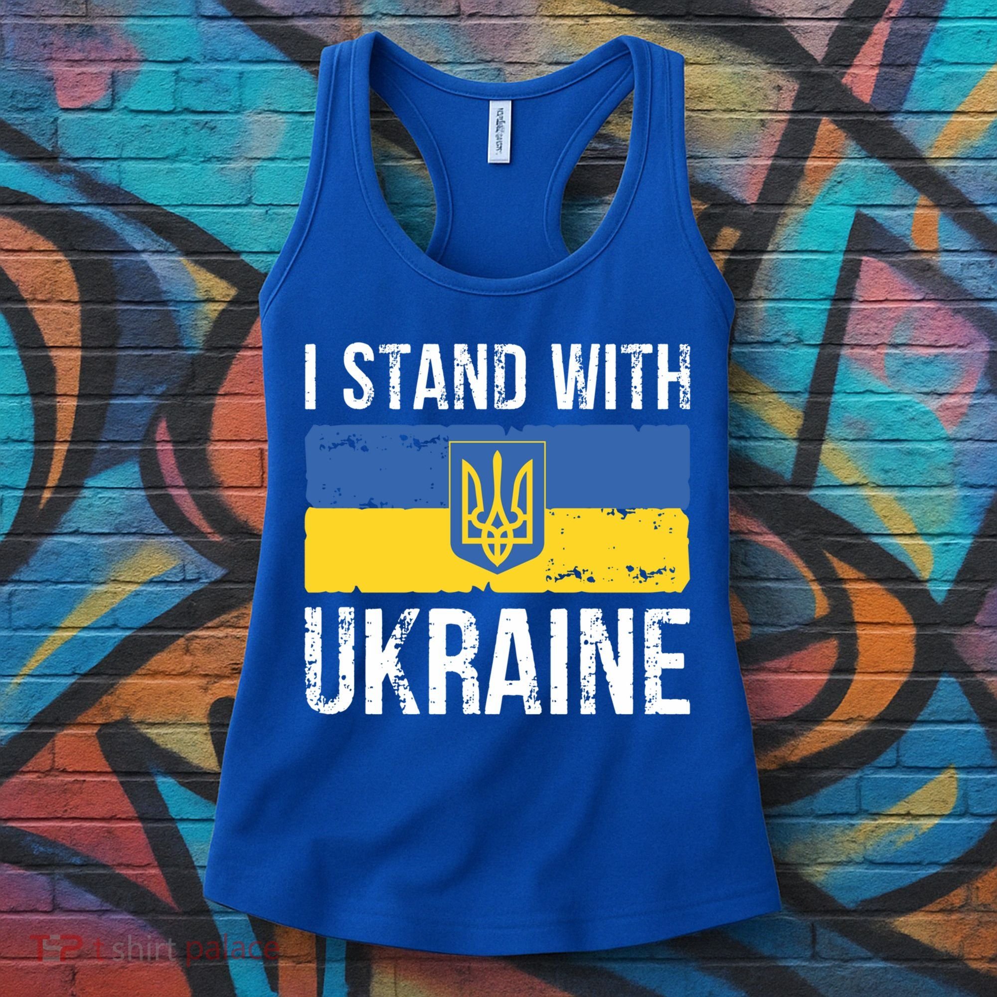 Ukrainians Support I Stand With Ukraine Flag Tees Cool Gift Women's Tank Top