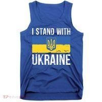 Ukrainians Support I Stand With Ukraine Flag Tees Cool Gift Tank Top thumb 0