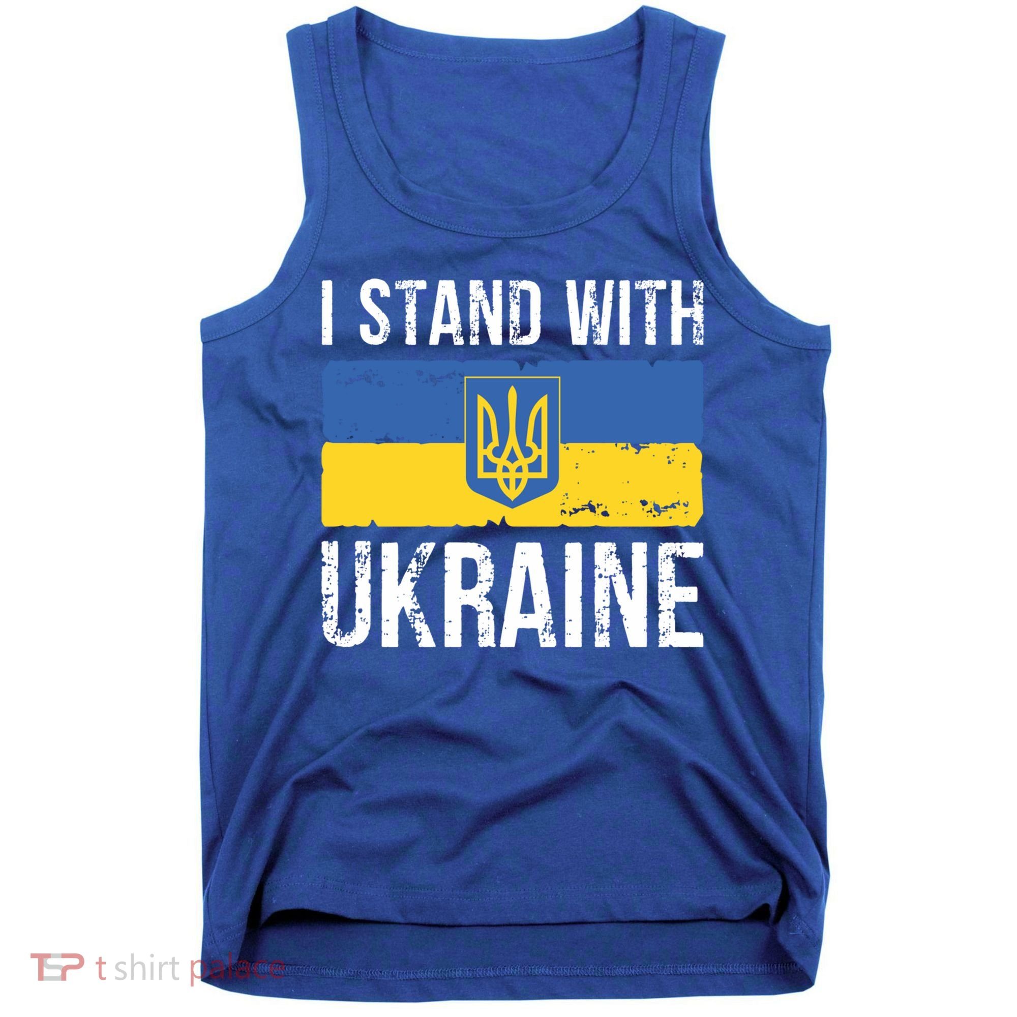 Ukrainians Support I Stand With Ukraine Flag Tees Cool Gift Tank Top
