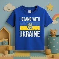 Ukrainians Support I Stand With Ukraine Flag Tees Cool Gift Toddler T-Shirt thumb 3