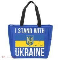 Ukrainians Support I Stand With Ukraine Flag Tees Cool Gift Tote Bag thumb 0