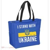 Ukrainians Support I Stand With Ukraine Flag Tees Cool Gift Tote Bag thumb 2