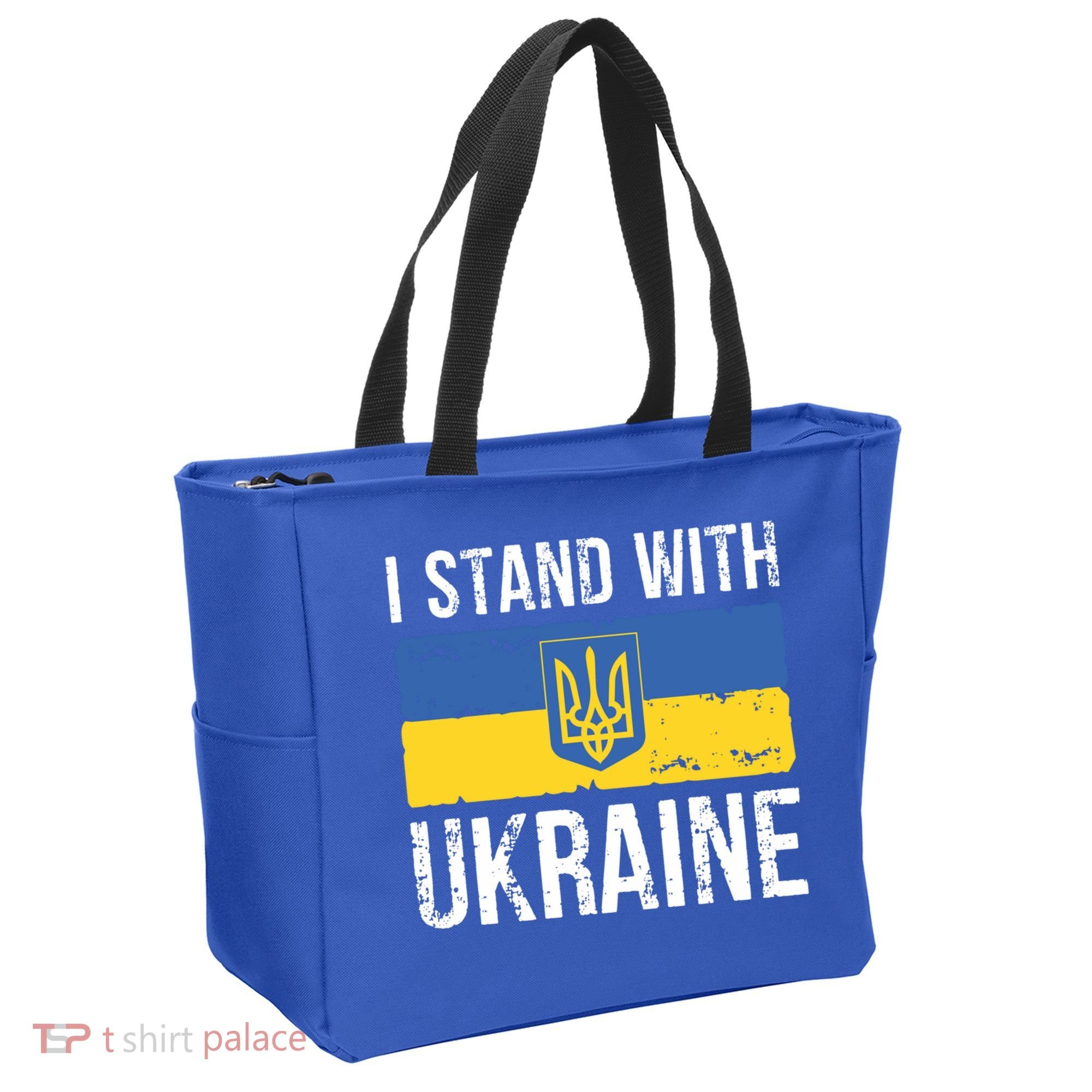 Ukrainians Support I Stand With Ukraine Flag Tees Cool Gift Tote Bag