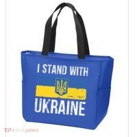 Ukrainians Support I Stand With Ukraine Flag Tees Cool Gift Tote Bag thumb 3