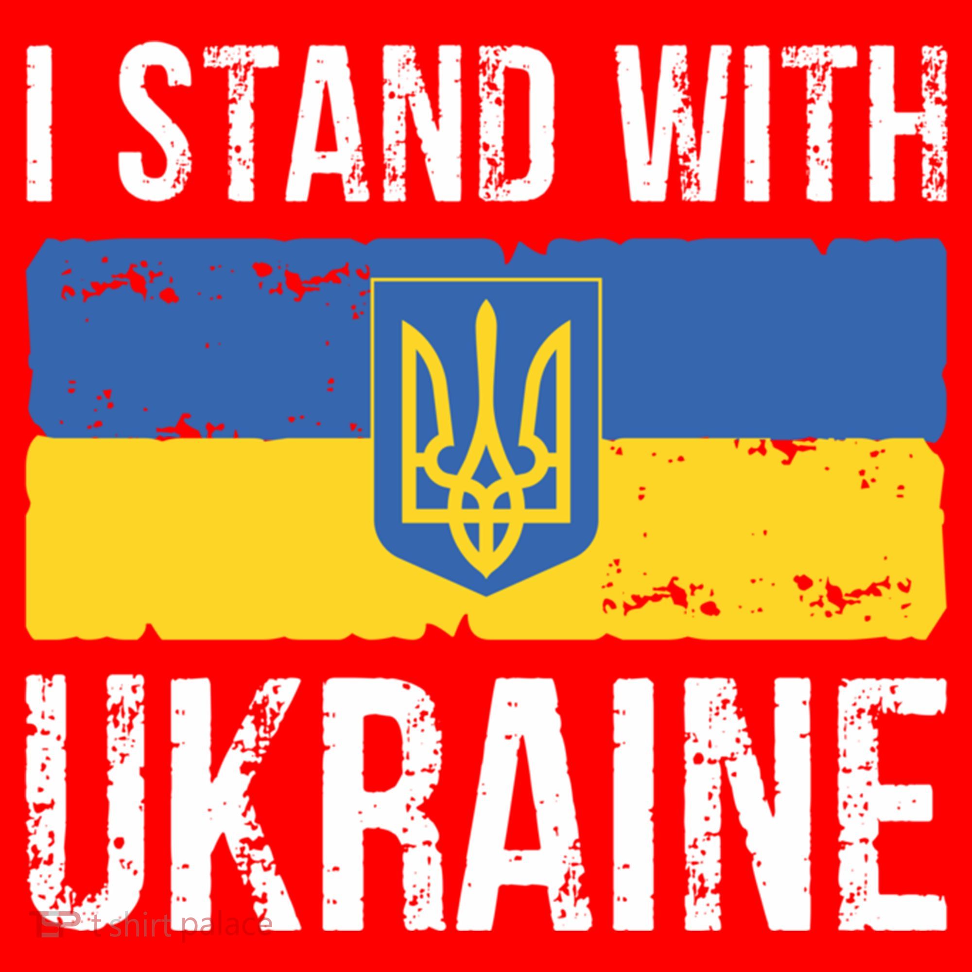Ukrainians Support I Stand With Ukraine Flag Tees Cool Gift Santa Hat