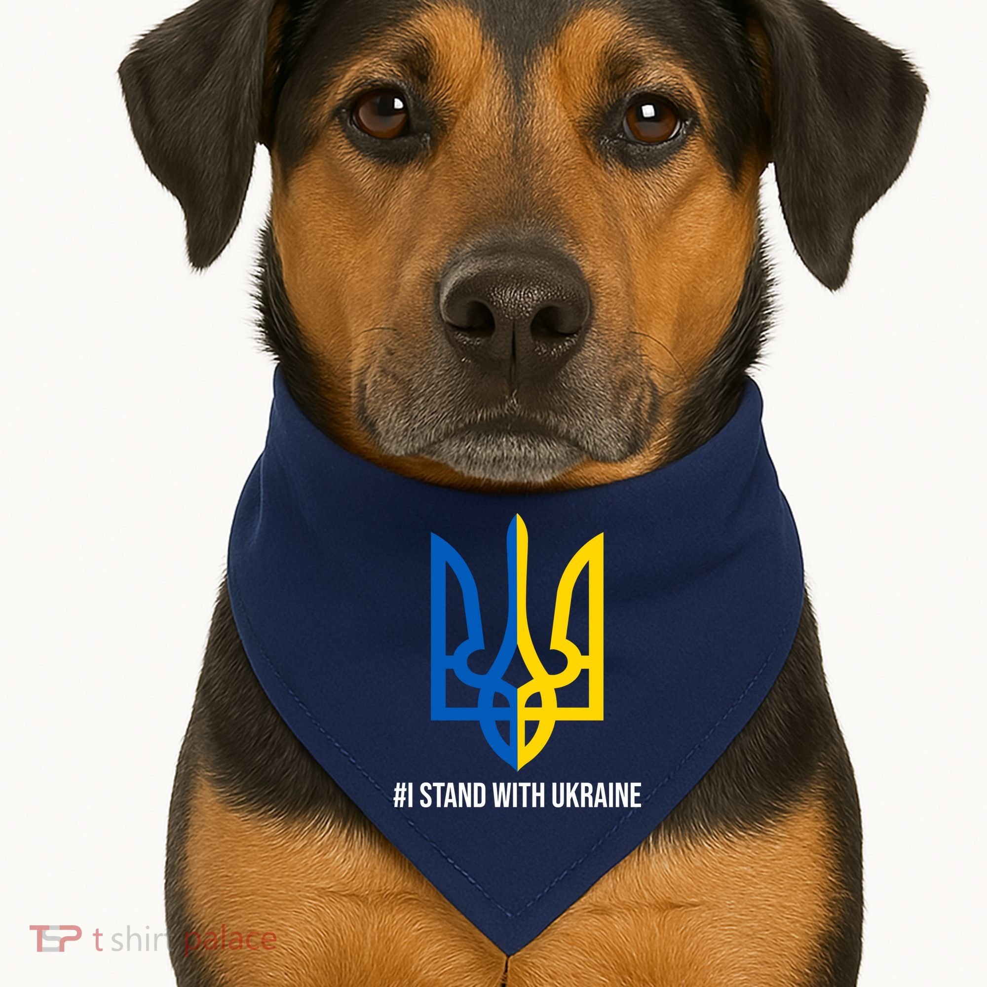 Ukraine Strong I Stand With Ukraine USA-Made Doggie Bandana