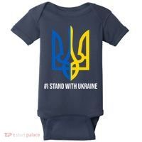 Ukraine Strong I Stand With Ukraine Baby Bodysuit thumb 0