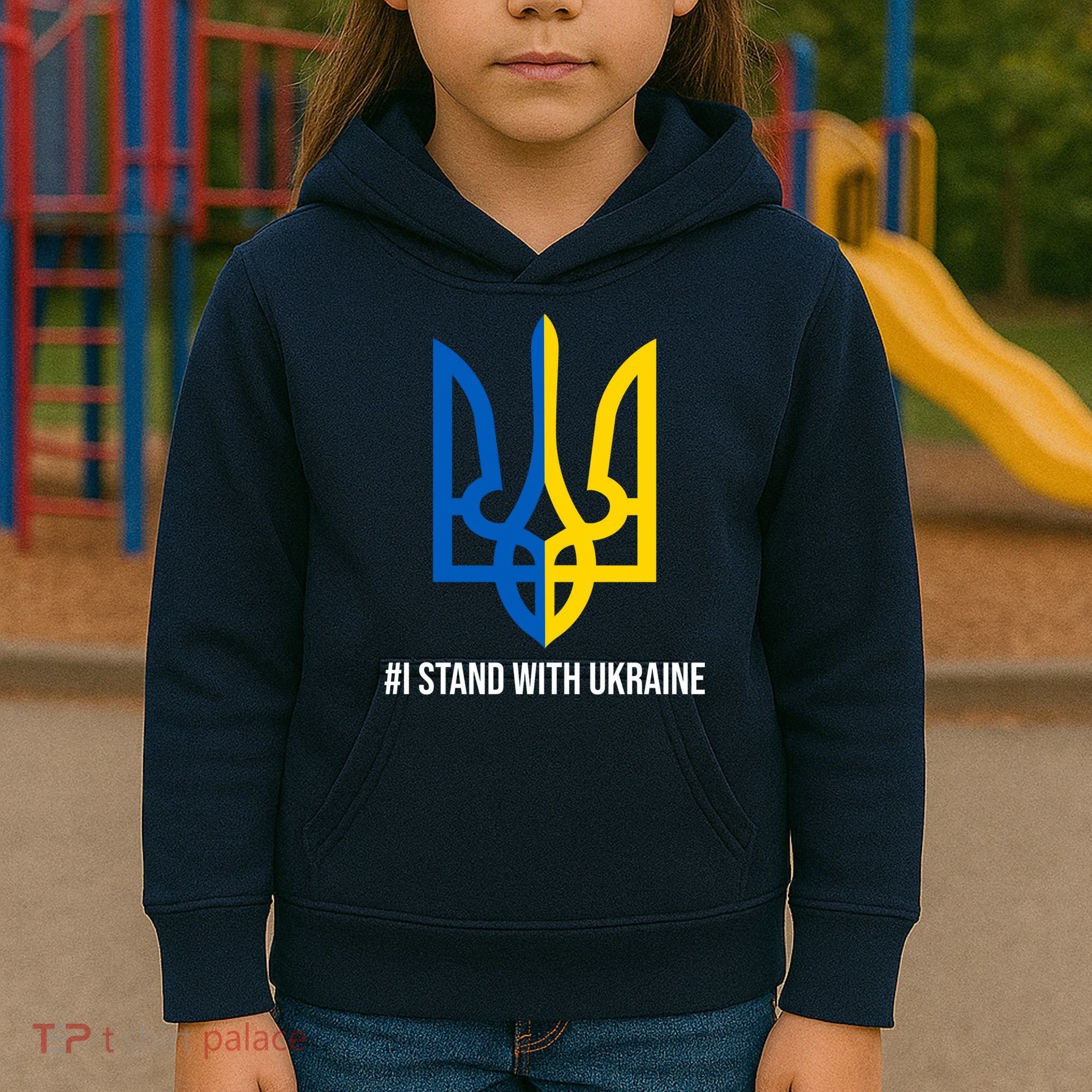 Ukraine Strong I Stand With Ukraine Kids Hoodie