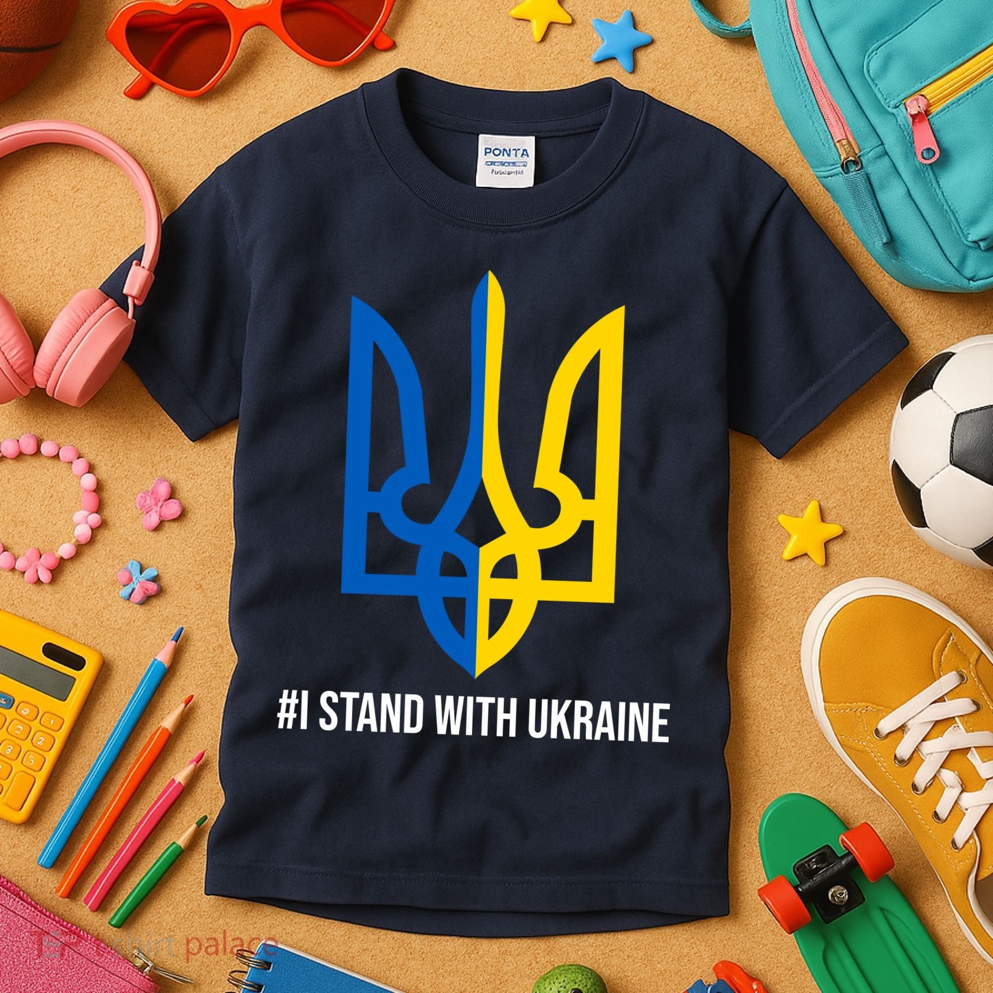Ukraine Strong I Stand With Ukraine Kids T-Shirt