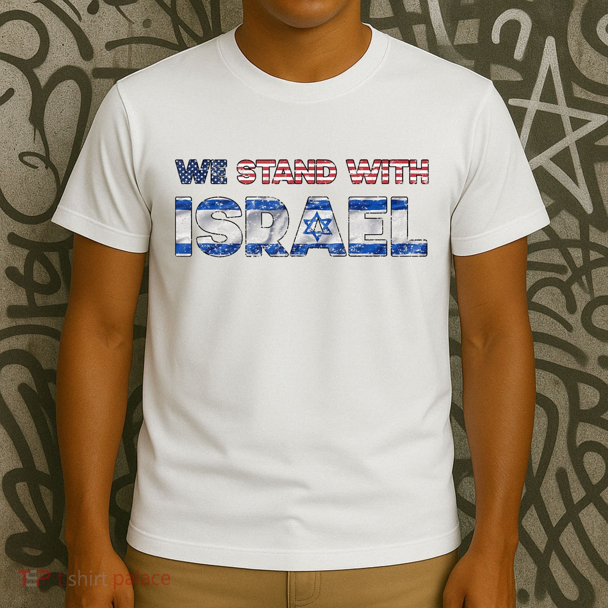 Usa Support Israel We Stand With Israel Idf American Flag T-Shirt