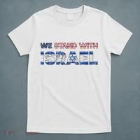 Usa Support Israel We Stand With Israel Idf American Flag T-Shirt thumb 5