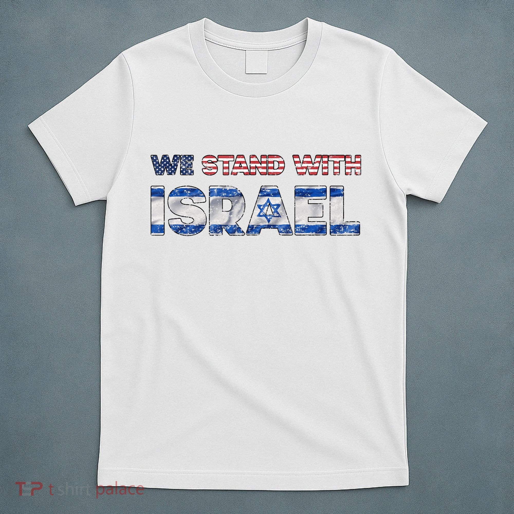 Usa Support Israel We Stand With Israel Idf American Flag T-Shirt