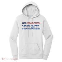 Usa Support Israel We Stand With Israel Idf American Flag Women's Hoodie thumb 0