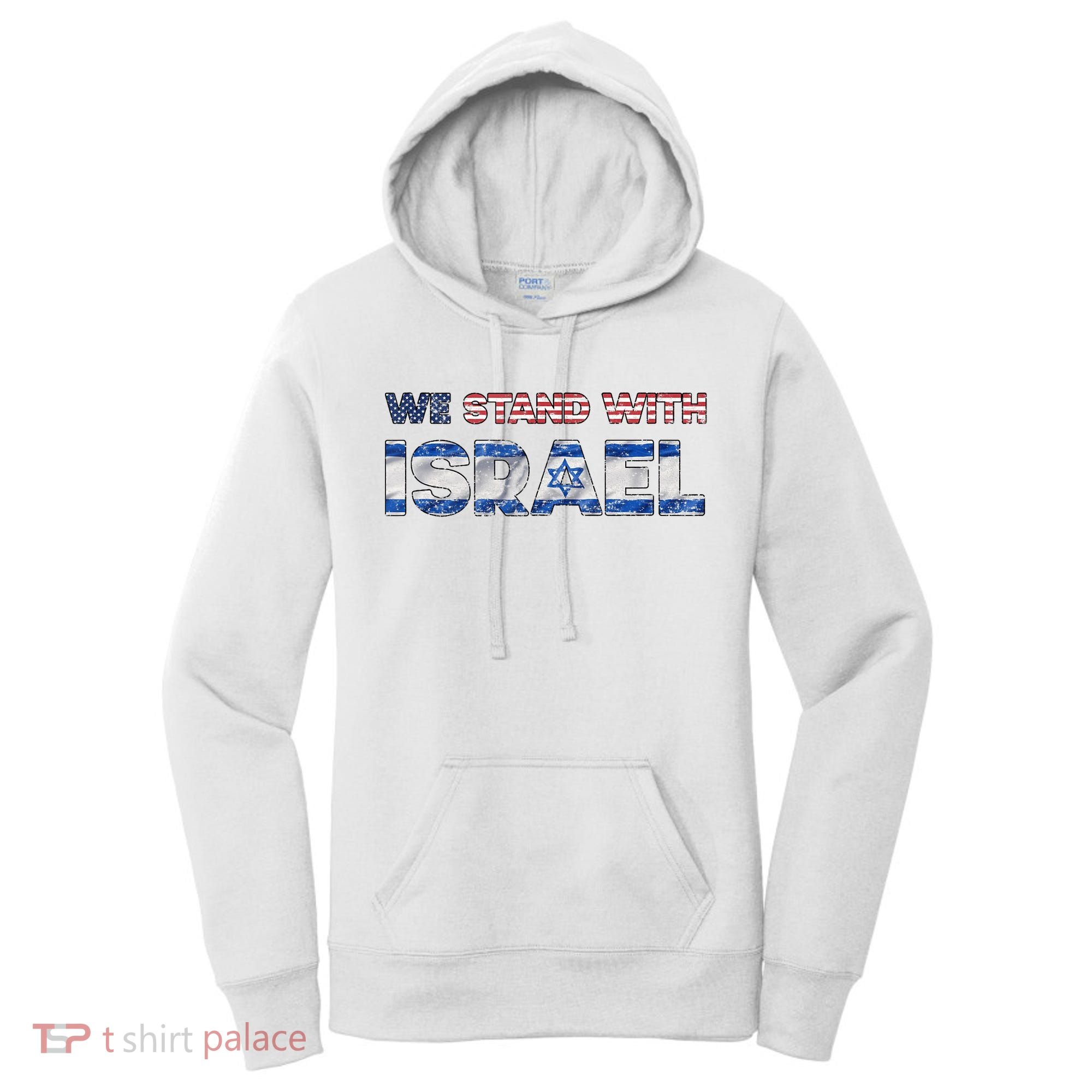 Usa Support Israel We Stand With Israel Idf American Flag Women's Hoodie