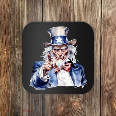 Uncle Sam I Want You | Uncle Sam Day Coaster
