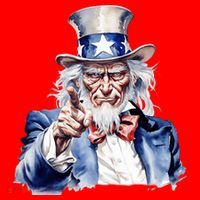 Uncle Sam I Want You | Uncle Sam Day Santa Hat thumb 1