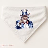 Uncle Sam I Want You | Uncle Sam Day USA-Made Doggie Bandana thumb 0