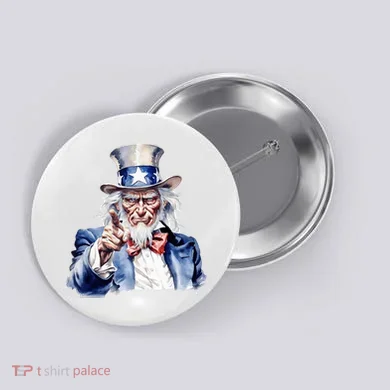 Uncle Sam I Want You | Uncle Sam Day Button