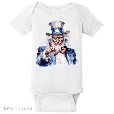 Uncle Sam I Want You | Uncle Sam Day Baby Bodysuit