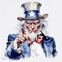 Uncle Sam I Want You | Uncle Sam Day Golf Towel thumb 3