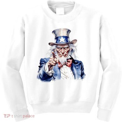 Uncle Sam I Want You | Uncle Sam Day Kids Sweatshirt