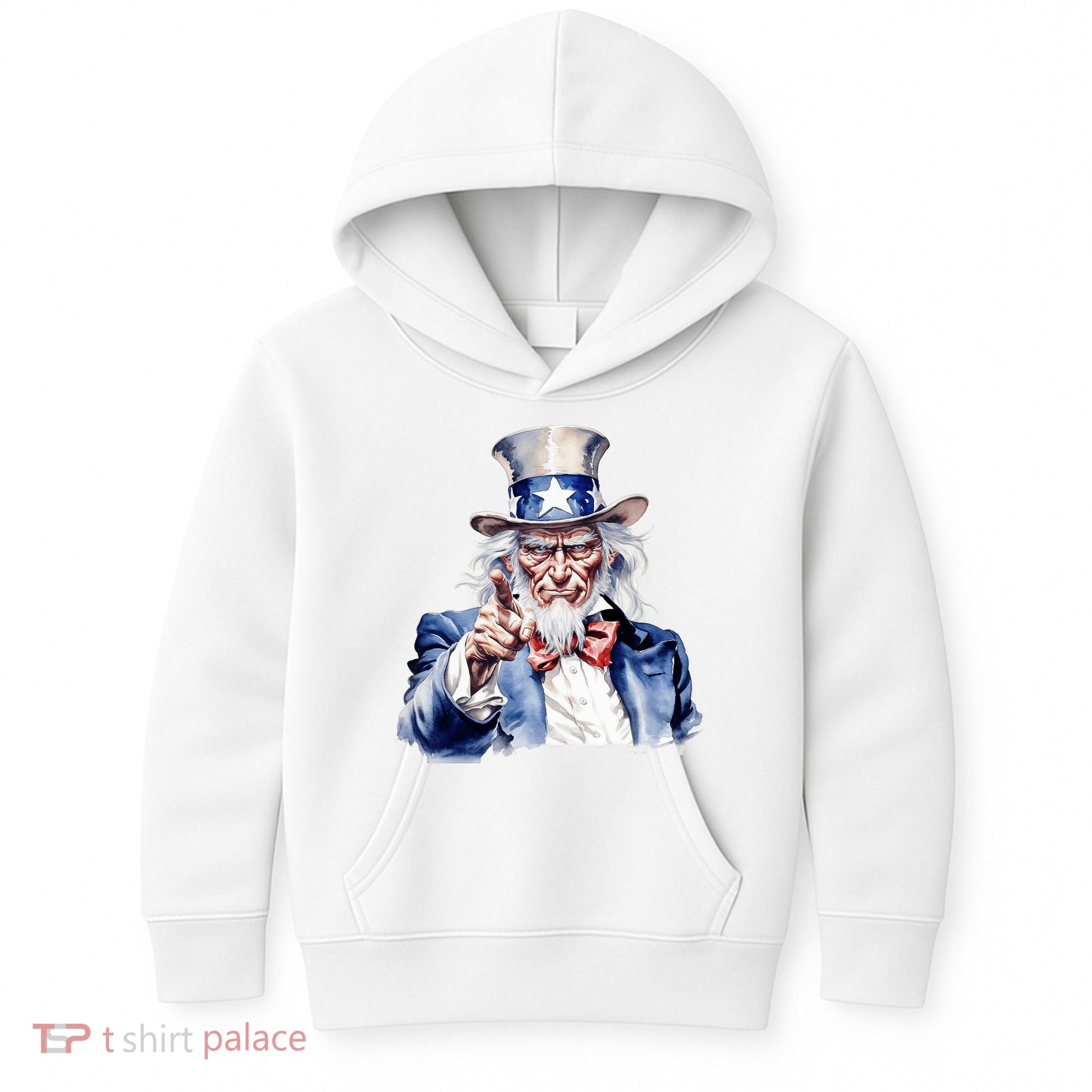 Uncle Sam I Want You | Uncle Sam Day Kids Hoodie