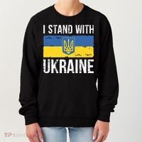 Ukrainians Support I Stand With Ukraine Flag Tees Meaningful Gift Women's Sweatshirt thumb 0