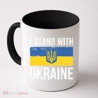 Ukrainians Support I Stand With Ukraine Flag Tees Meaningful Gift Coffee Mug thumb 0