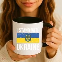 Ukrainians Support I Stand With Ukraine Flag Tees Meaningful Gift Coffee Mug thumb 3