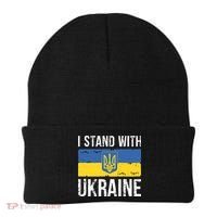 Ukrainians Support I Stand With Ukraine Flag Tees Meaningful Gift Beanie thumb 0